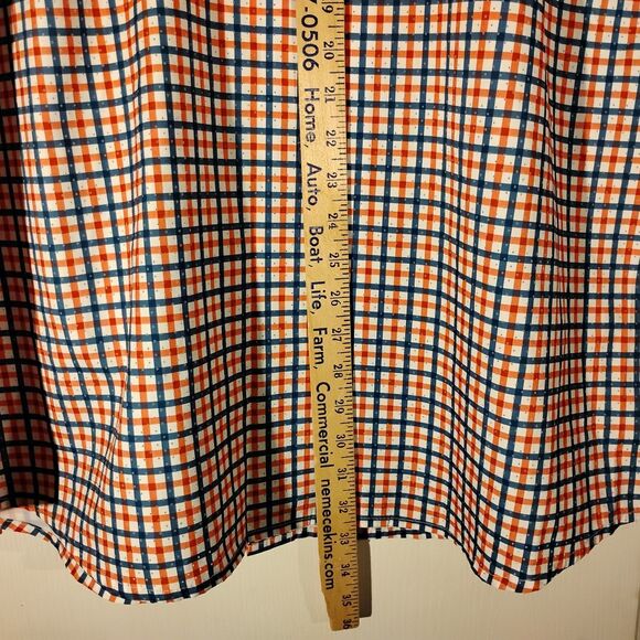 Huk fishing shirt mens 2XL XXL red check plaid performance perforated button - Picture 6 of 8